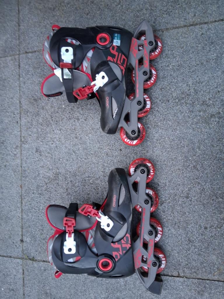 Patins Oxelo taille 34-36, Autres marques, Rollers 4 roues en ligne, Enlèvement ou Envoi, Utilisé