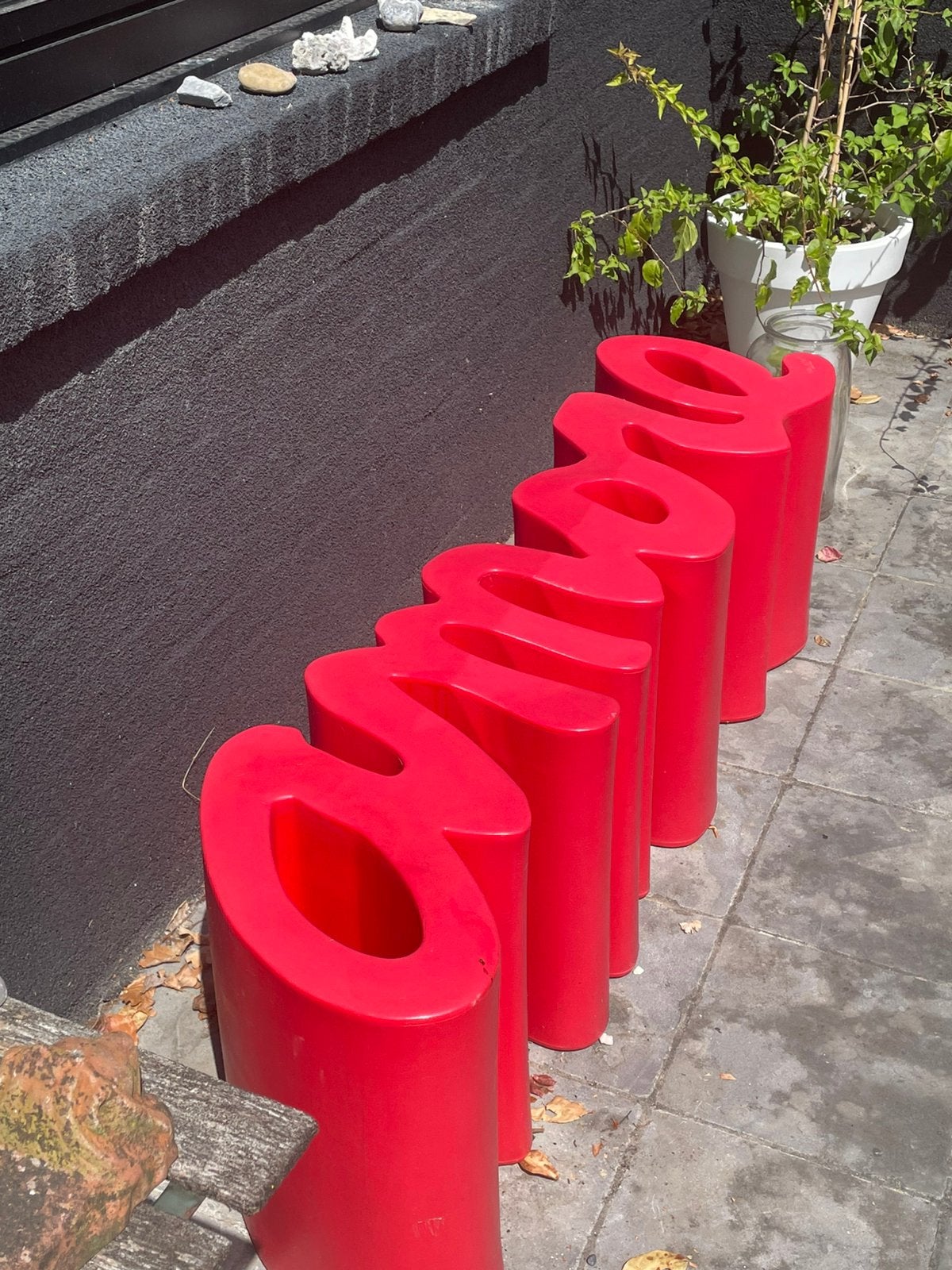 Amore Bench Slide Red - tuinbank, Enlèvement, Comme neuf