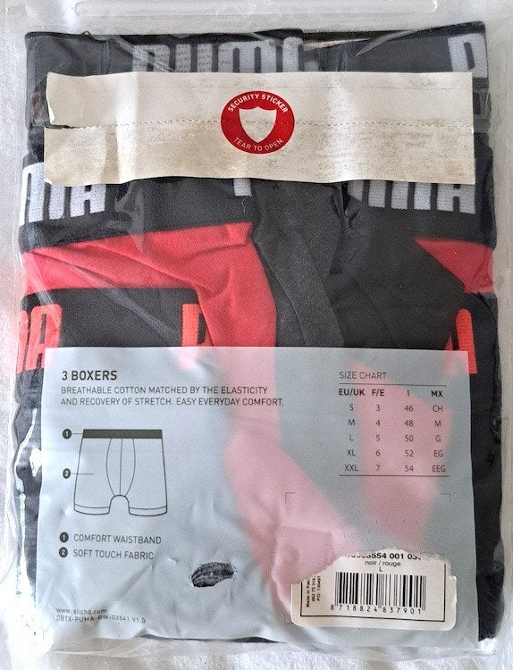Nieuwe Puma boxers 3 stuks L, Kleding | Heren, Ophalen of Verzenden, Zwart, Puma, Boxer