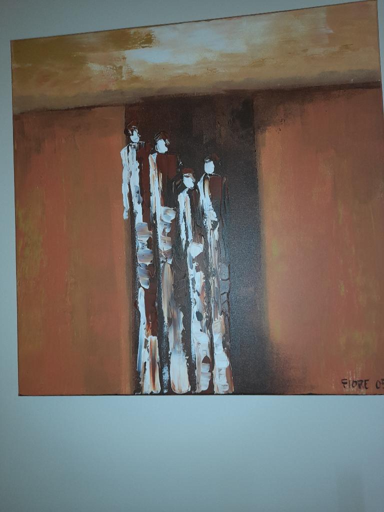 Modern schilderij op canvas gesigneerd Fiore, Ophalen of Verzenden
