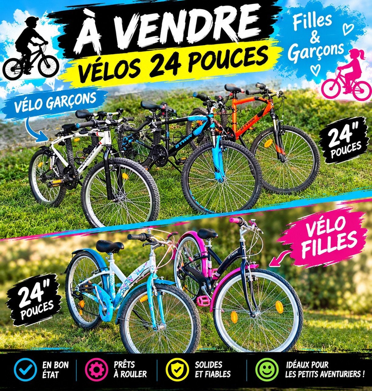 velo bitwin 24 pouce, Enlèvement ou Envoi