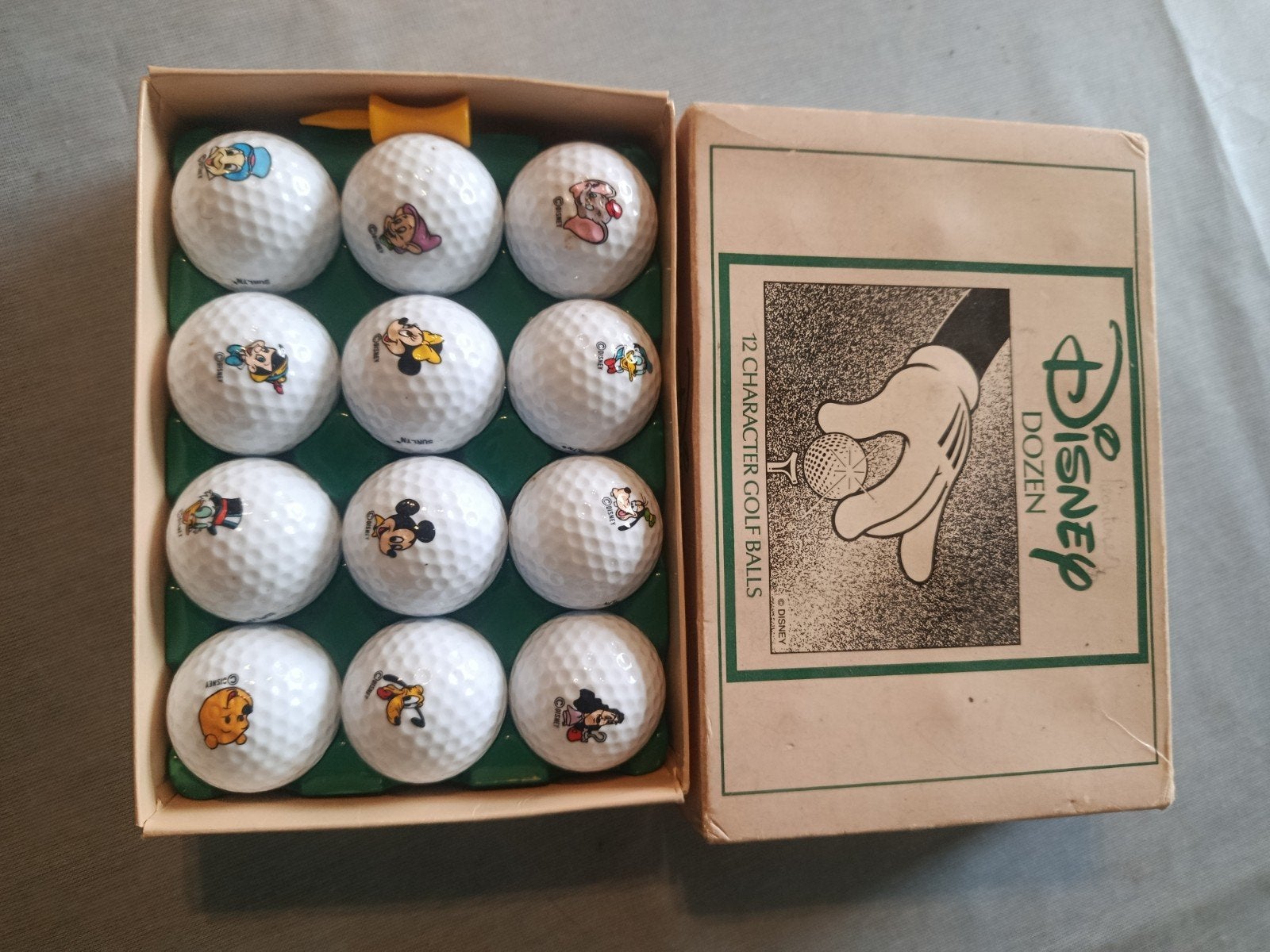 Vintage Disney golfballen set 12 karakters, Ophalen of Verzenden