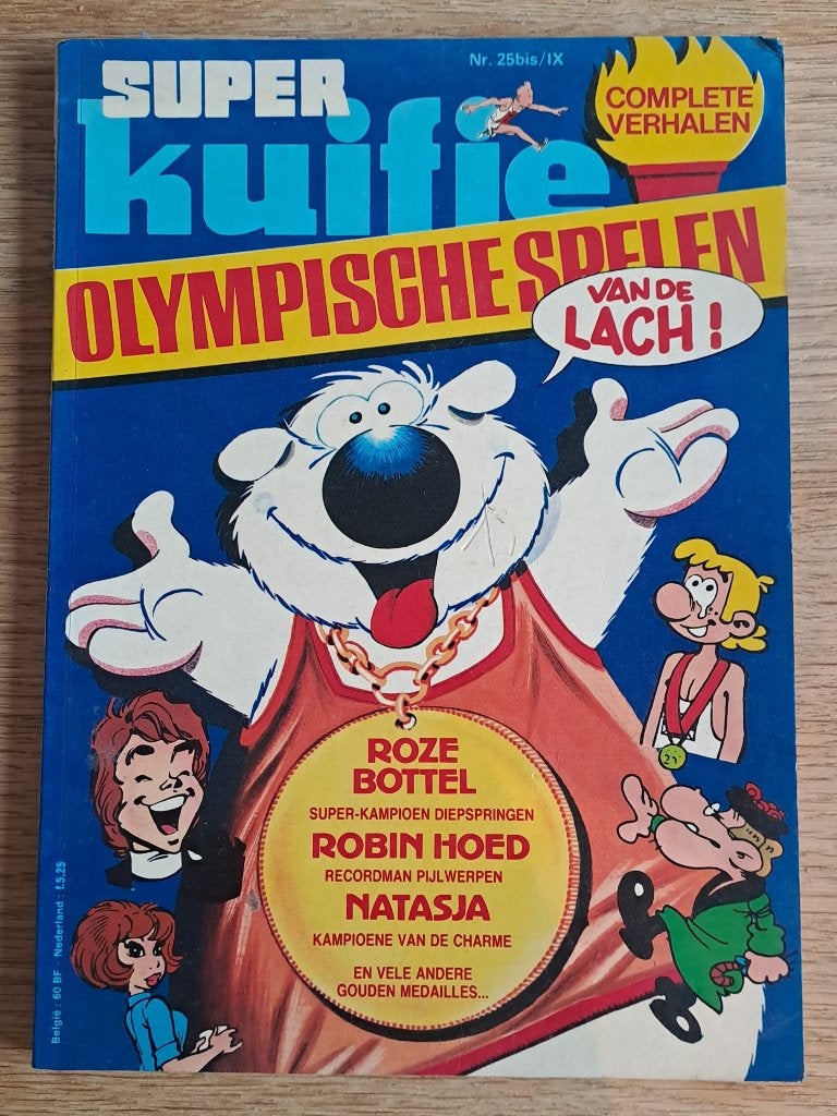 9 - Super Kuifje - Olympische Spelen van de Lach, Gelezen, Eén stripboek, Ophalen of Verzenden, Diverse Auteurs