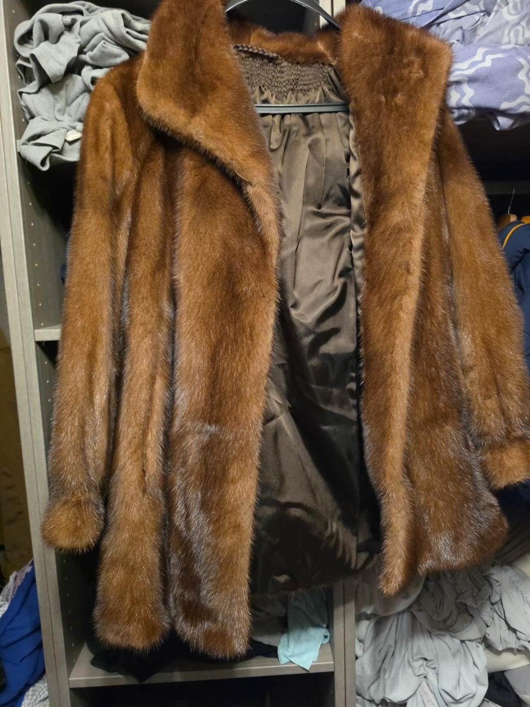 Echte vintage bontjas — Surin Eloir — Jaren, Kleding | Dames, Ophalen, Zo goed als nieuw, Bruin