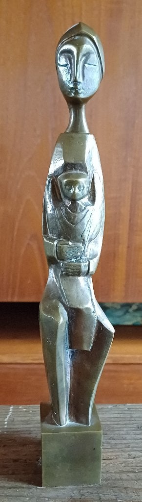 Raf Verjans - Moeder en Kind - brons, Antiquités & Art, Brons, Enlèvement, Femme, Statue