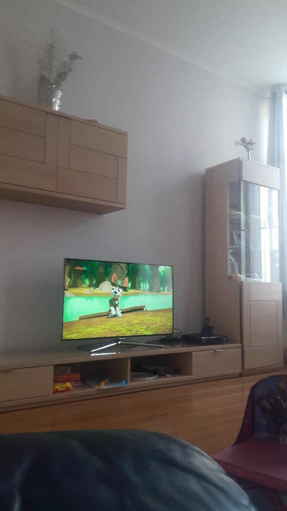 Vitrine et meuble tv, Huis en Inrichting, Kasten |Televisiemeubels, Ophalen, Gebruikt, 150 tot 200 cm, Eikenhout