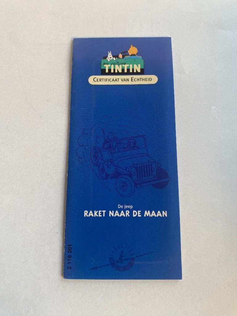 Tintin Willys Jeep Rocket to the Moon 1:43 — Editions Atlas, Collections, Enlèvement ou Envoi, Tintin, Comme neuf, Statue ou Figurine