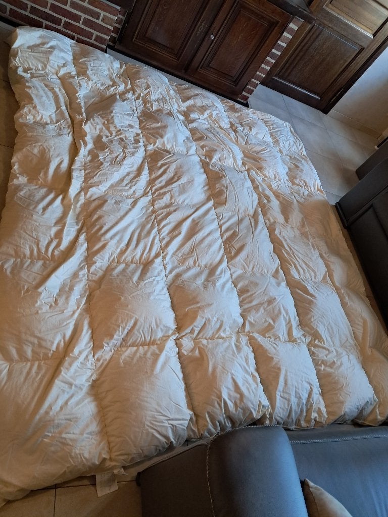 te koop : comfort dekbed met ganzendons, Beige, Tweepersoons, Ophalen of Verzenden, Deken of Dekbed