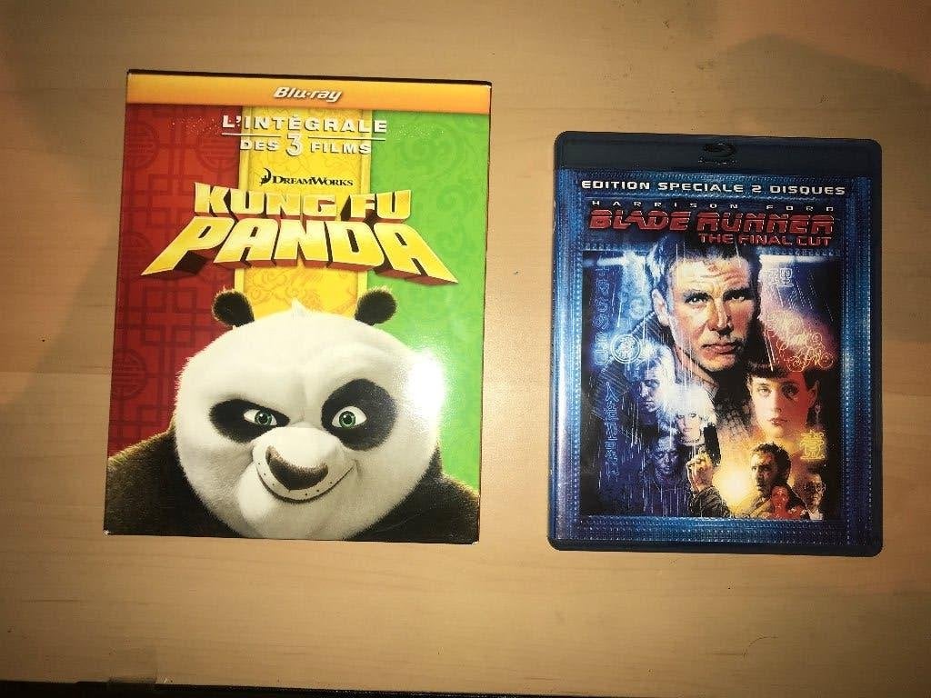 Blu-ray : Trilogie Kung Fu Panda + Blade Runner Final Cut, CD & DVD, Enlèvement ou Envoi, Film, Coffret, Utilisé
