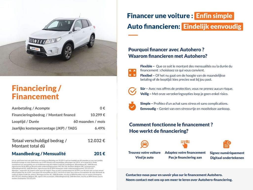Suzuki Vitara 1.0 BoosterJet Comfort (bj 2018), Voorwielaandrijving, 1160 kg, Stof, Startonderbreker