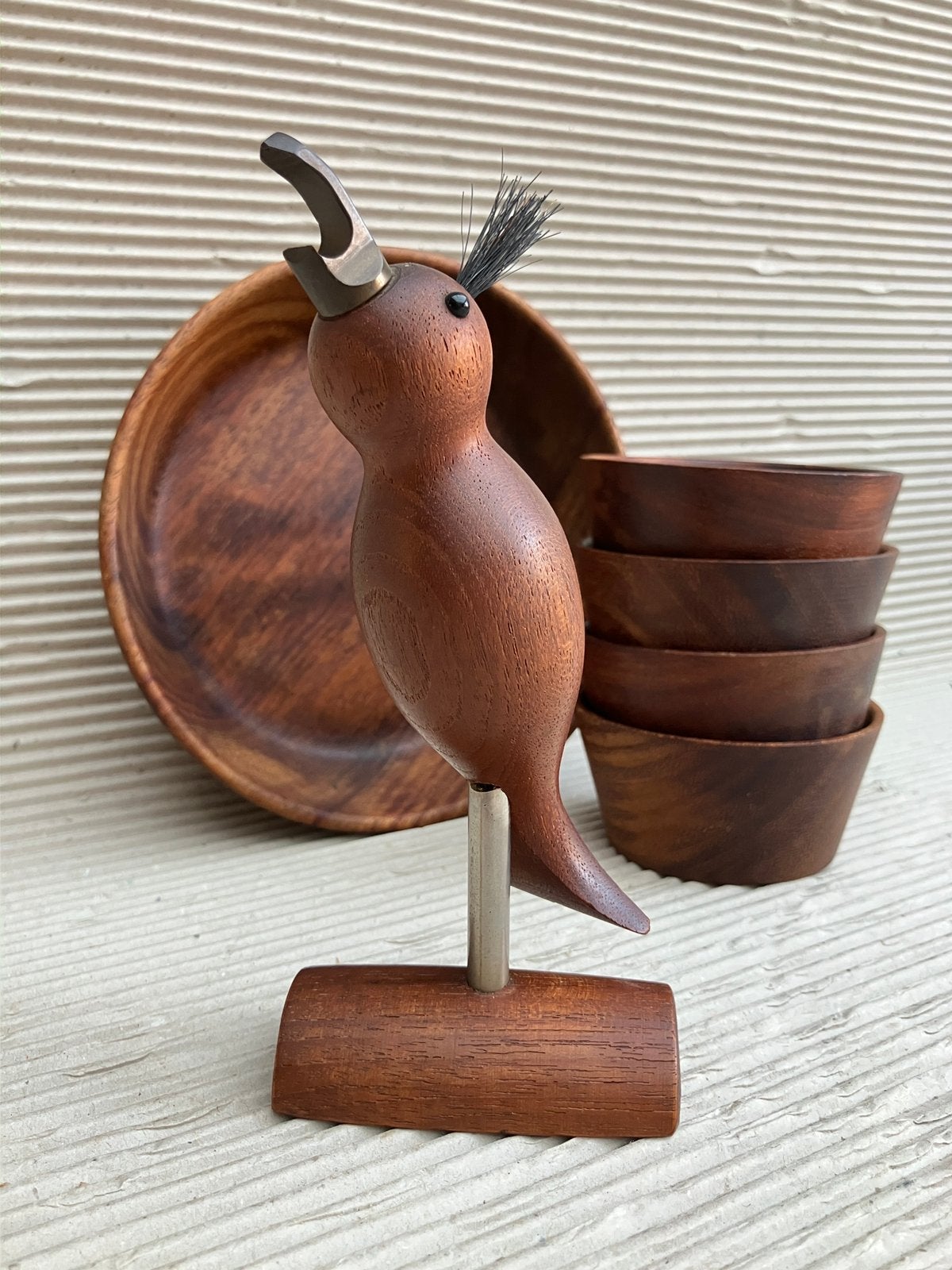Barset in teak, Scandinavische Mid-Century modern, jaren '70, Overige merken, Vintage, Ophalen of Verzenden, Hout