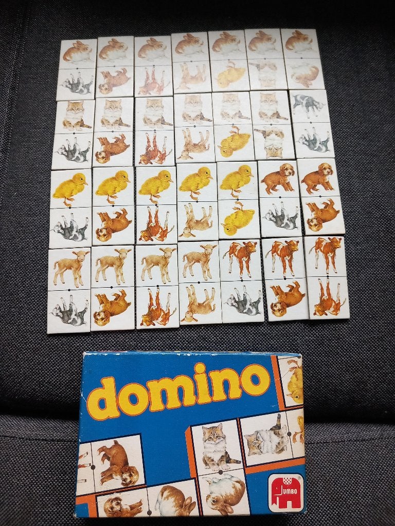 Domino diertjes, Hobby & Loisirs créatifs, 1 ou 2 joueurs, Enlèvement, Utilisé, Jumbo