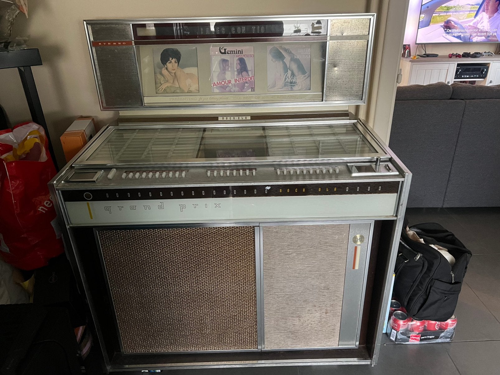 vintage Rock-Ola Grand Prix Model 425 jukebox, Collections, Enlèvement, Utilisé