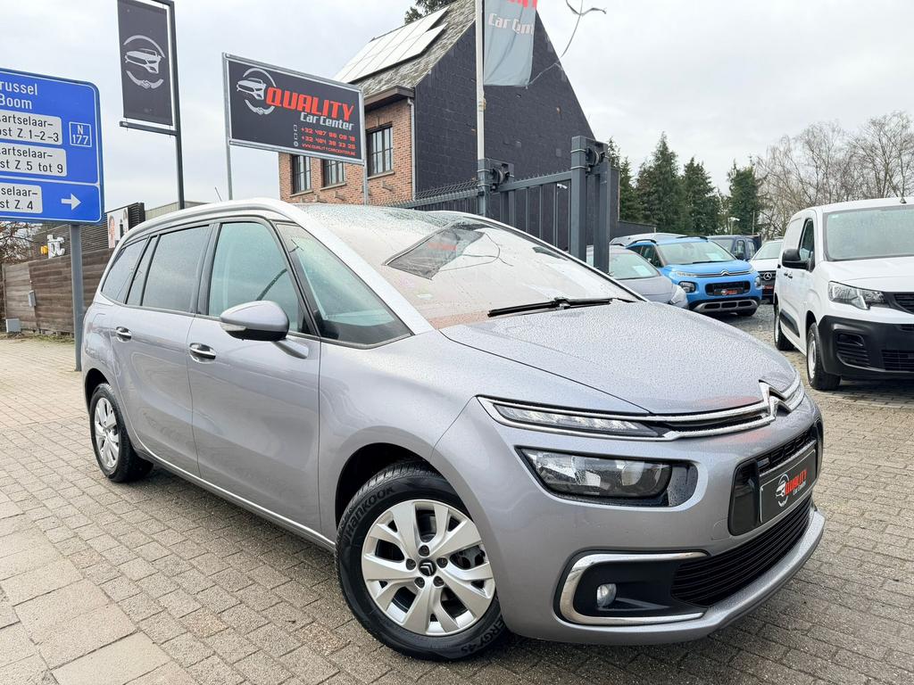 Citroen C4 Grand Picasso 2017 090000km AUTOMAAT 7zitpl Full, Argent ou Gris, Achat, Euro 6, Entreprise