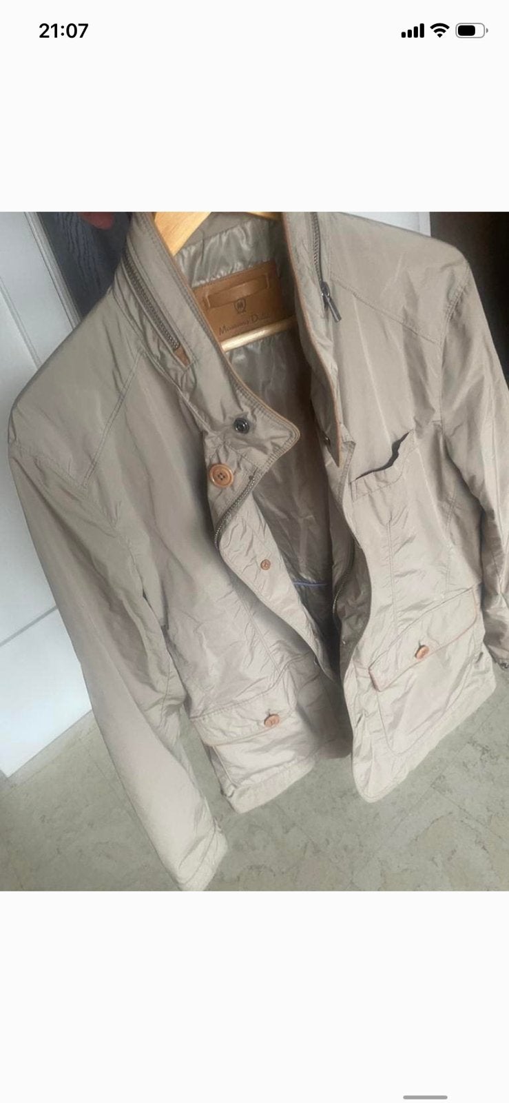 Massimo dutti heren jas herft winter, Vêtements | Hommes, Enlèvement ou Envoi, Comme neuf, Taille 52/54 (L), Beige