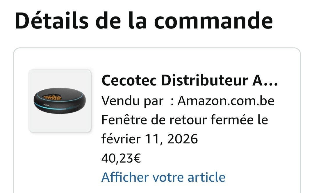 Distributeur Automatique de Nourriture pour Animaux, Animaux & Accessoires, Autres accessoires pour animaux, Enlèvement, Comme neuf