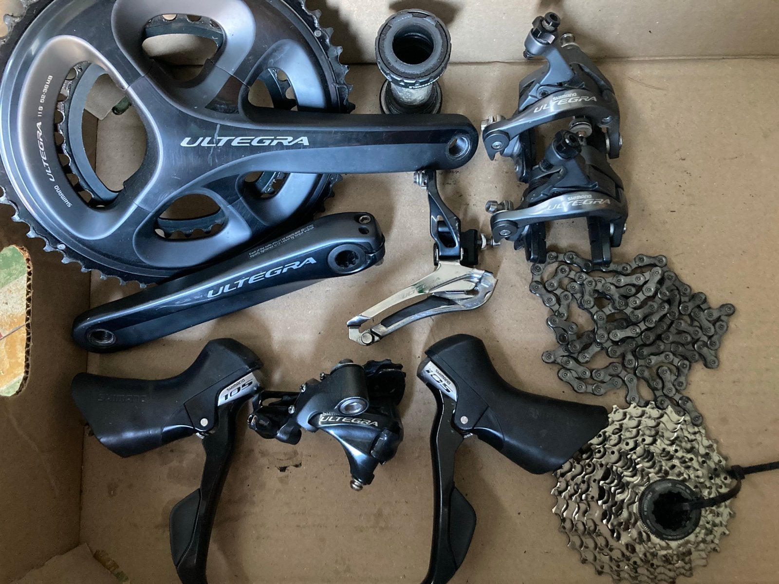 Groepset koersfiets ultegra/shimano, Fietsen en Brommers, Fietsonderdelen, Zo goed als nieuw, Overige typen, Racefiets, Ophalen of Verzenden