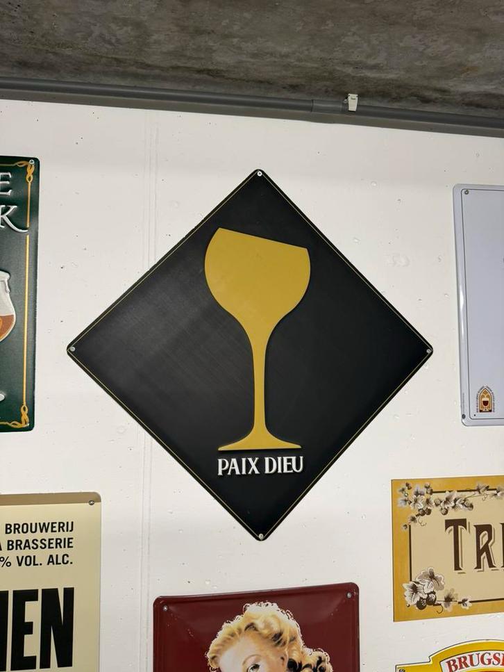 Paix Dieu Speciale metalen bierplaat, Ophalen, Reclamebord, Plaat of Schild