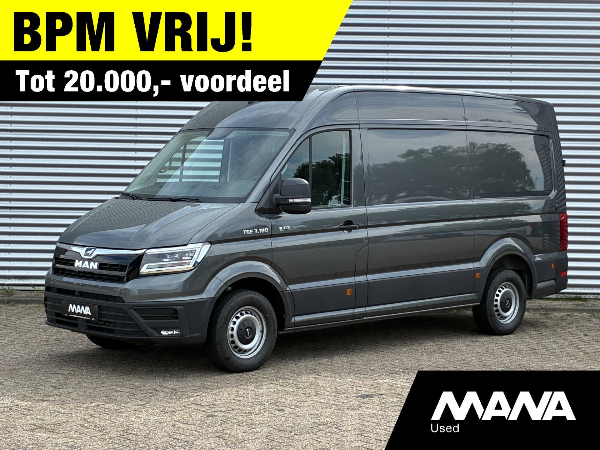 MAN TGE 35 2.0 3.180 L3H3 4x4 Automaat LED ClimateControl Cr, Autos, Camionnettes & Utilitaires, 177 ch, Argent ou Gris, Achat