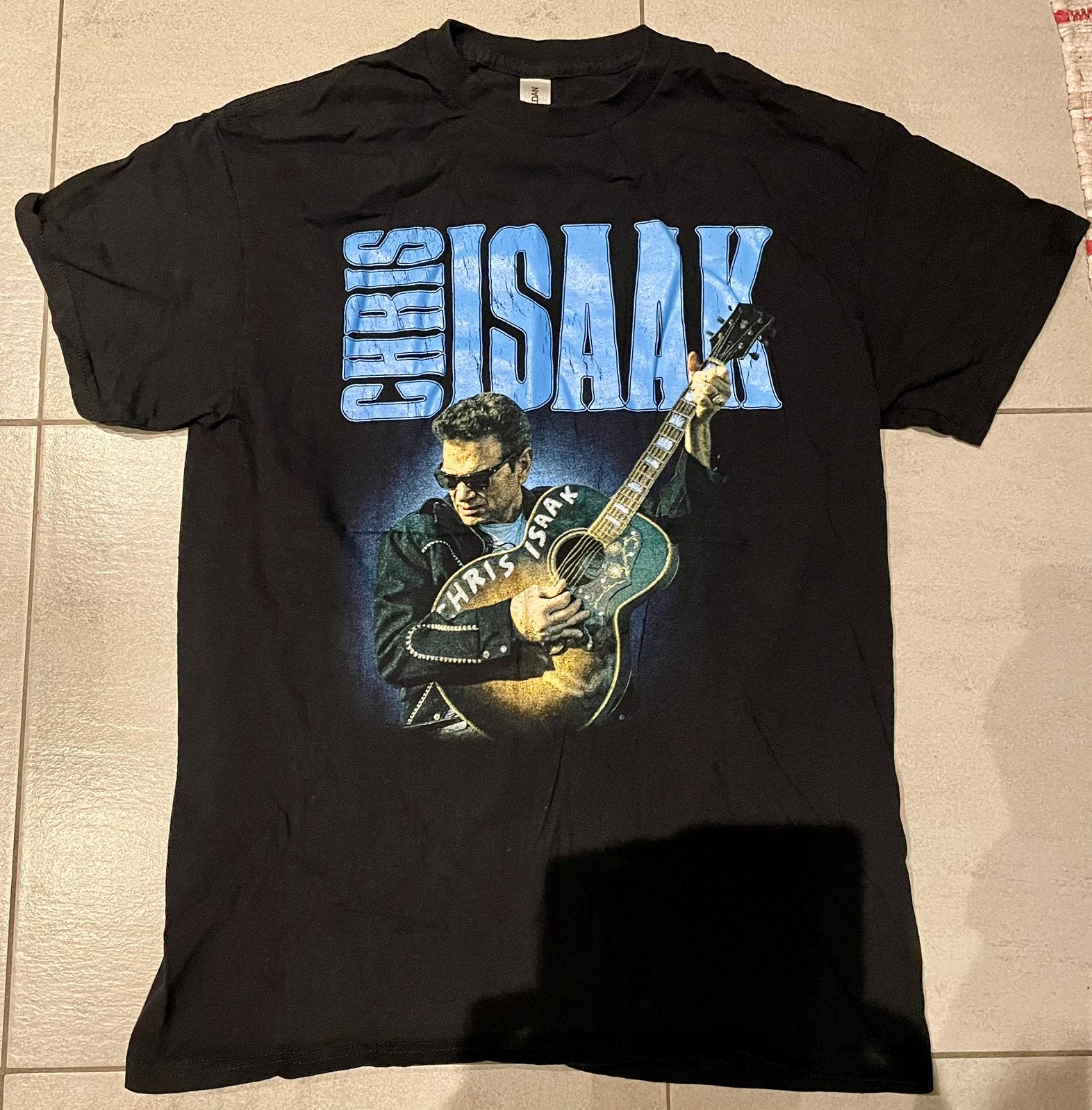 Chris Isaak - concerttoer t-shirt medium zwart, Kleding | Heren, T-shirts, Ophalen of Verzenden, Zo goed als nieuw, Maat 48/50 (M)