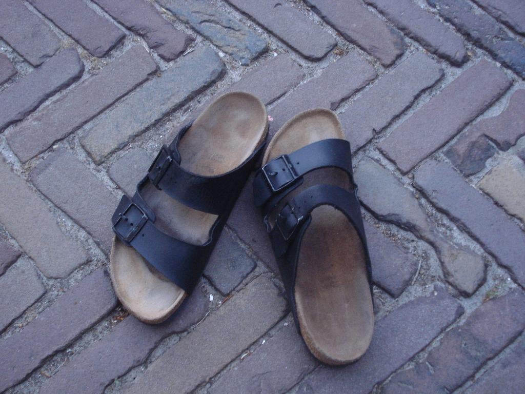 Birkenstock Arizona, zwart 41, nu gratis verzending per post, Slippers, Verzenden, Zwart, Zo goed als nieuw