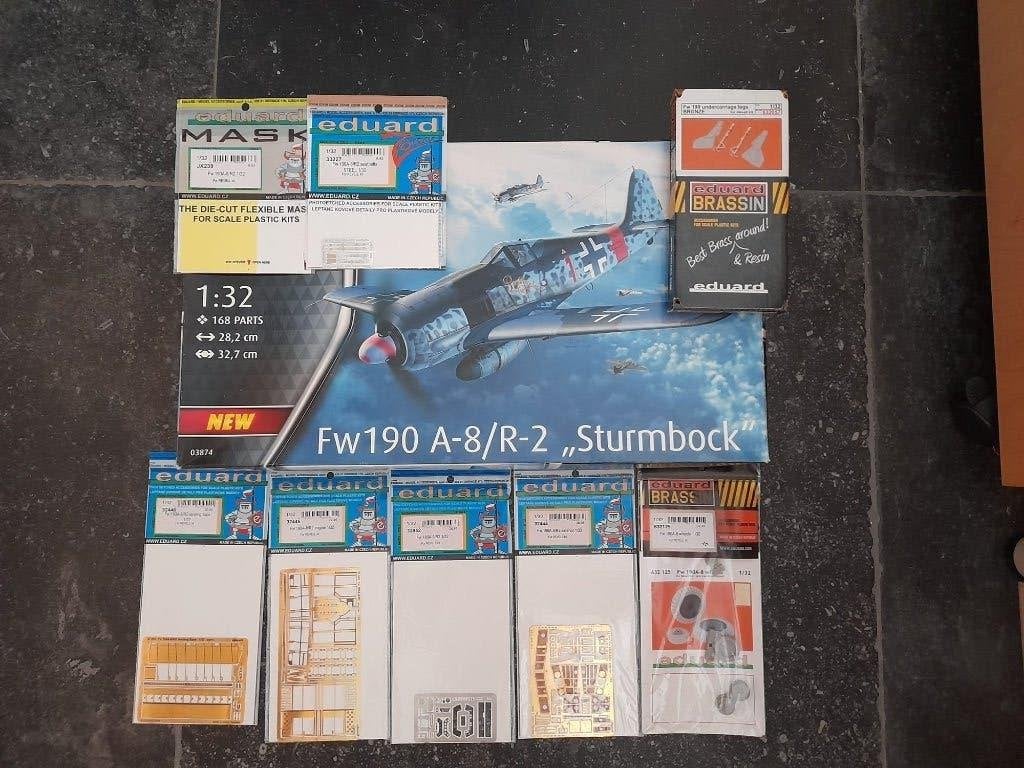Revell Fw 190A-8/R2 + extra's Eduard 1/32, Hobby en Vrije tijd, Revell, Nieuw, Ophalen of Verzenden, Groter dan 1:72