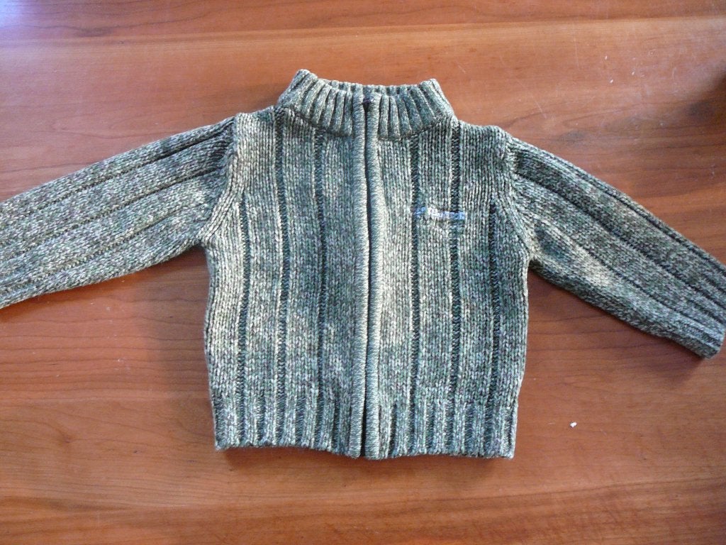 groene gilet met een rits, Kinderen en Baby's, Kinderkleding | Maat 92, Ophalen of Verzenden, Gebruikt, Jongen, Trui of Vest