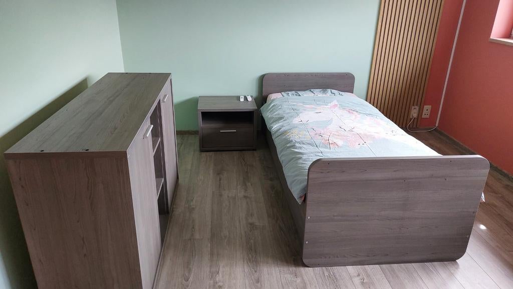 Volledige slaapkamer, Huis en Inrichting, Ophalen, Zo goed als nieuw, Eenpersoons, Modern