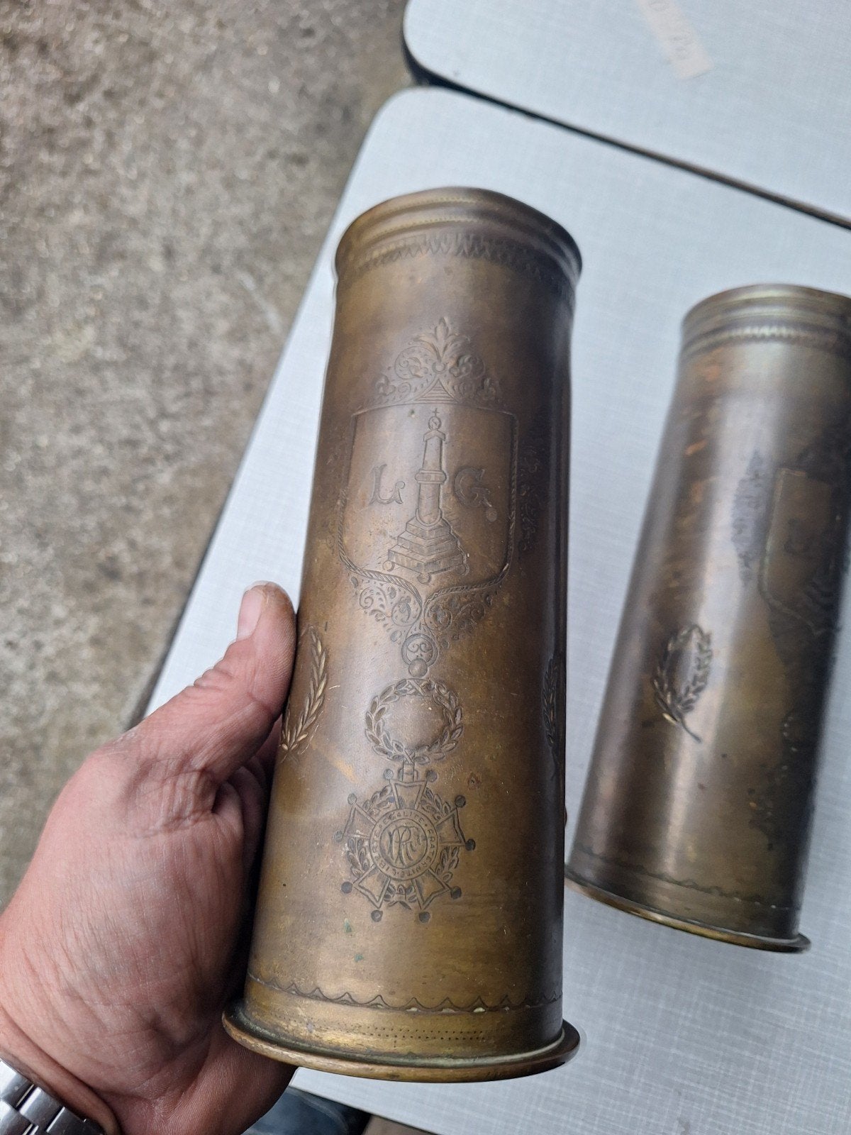 Art de tranchée ww1 le perron de liege et légion d honneur, Collections, Enlèvement ou Envoi