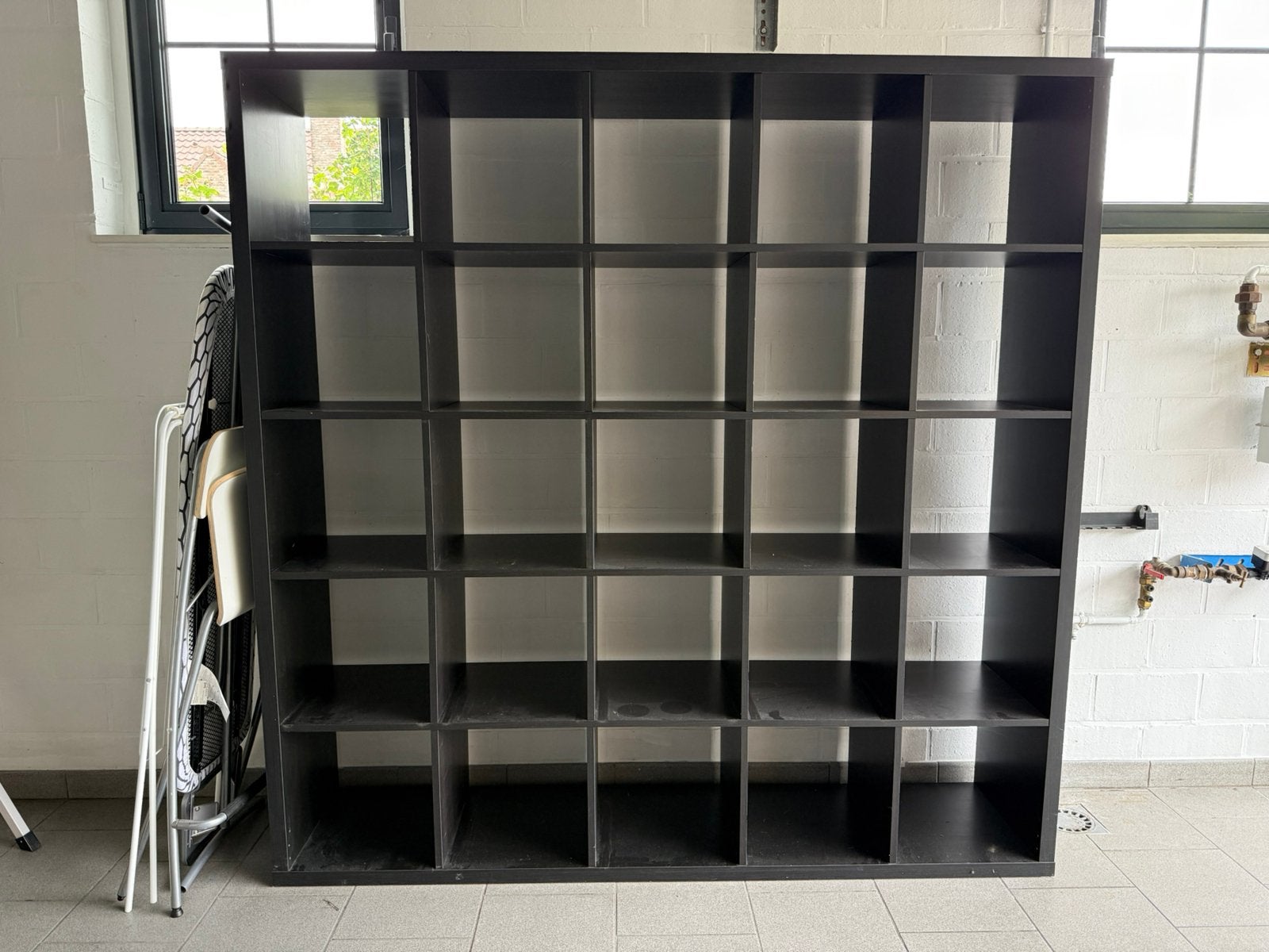 KALLAX kast Ikea - zwart - 5x5 vakken, Enlèvement, Comme neuf