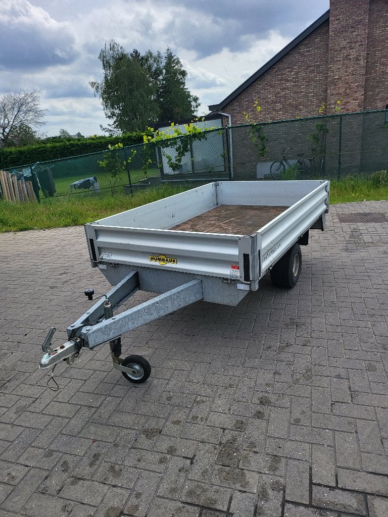Humbaur enkelasser aanhangwagen plateauwagen verlaagd 750 Kg, Ophalen of Verzenden, Gebruikt