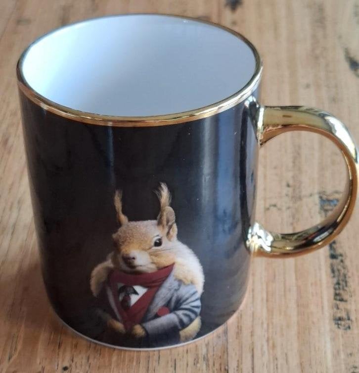 Grote eekhoorn mok, dieren mok, Verzamelen, Dierenverzamelingen, Gebruikt, Overige typen, Overige soorten, Ophalen of Verzenden