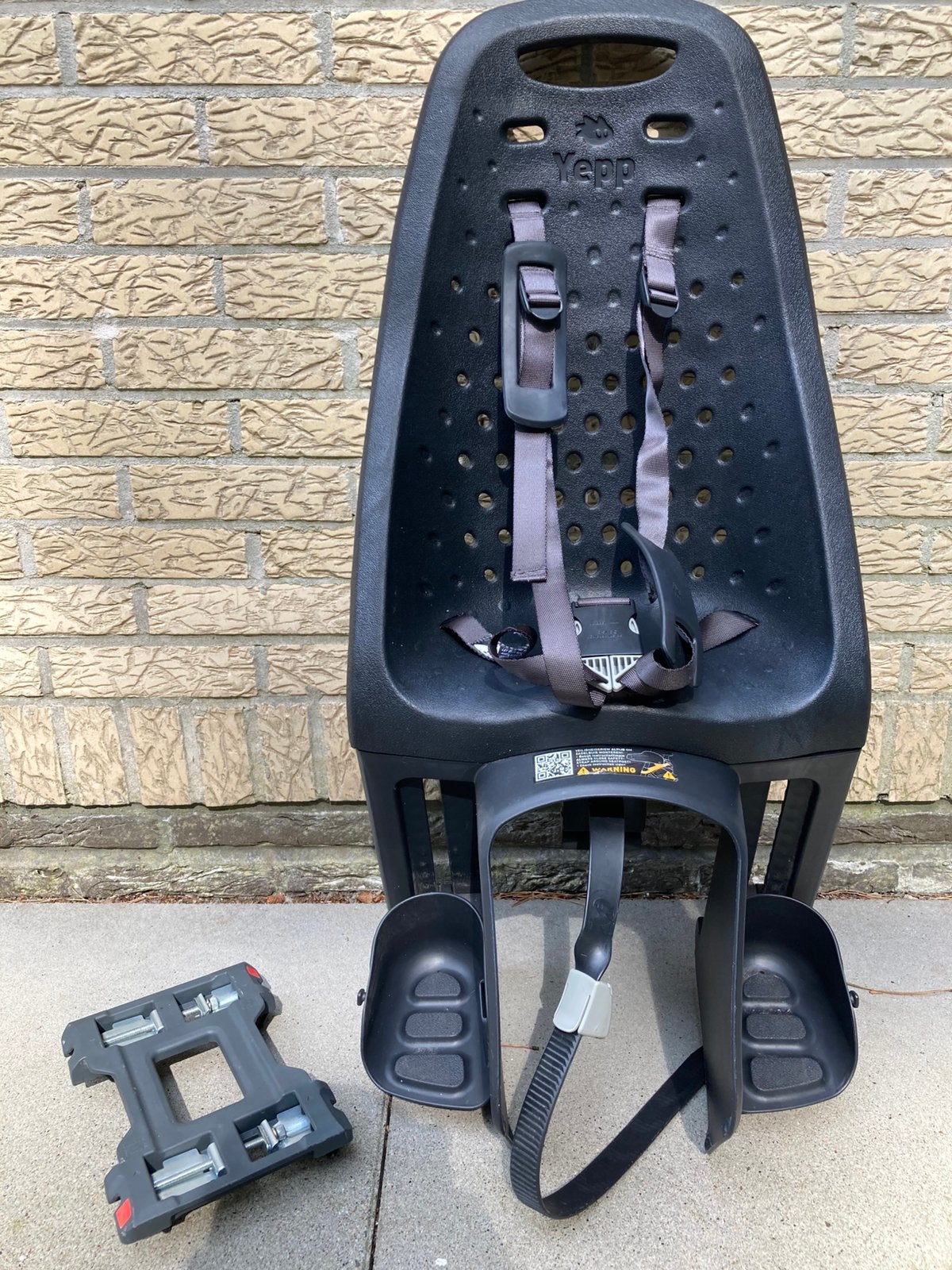 Yepp maxi fietsstoeltje inclusief easyfix, Enlèvement, Comme neuf, Siège arrière, Repose-pieds
