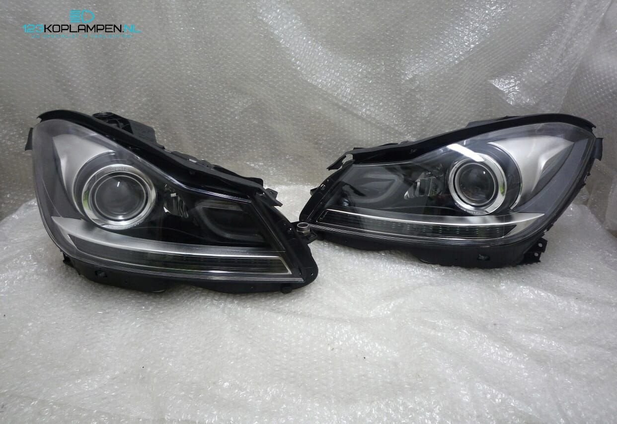 Mercedes C Klasse C63 AMG W204 facelift Bi Xenon koplampen, Auto-onderdelen, Ophalen, Gebruikt, -, -