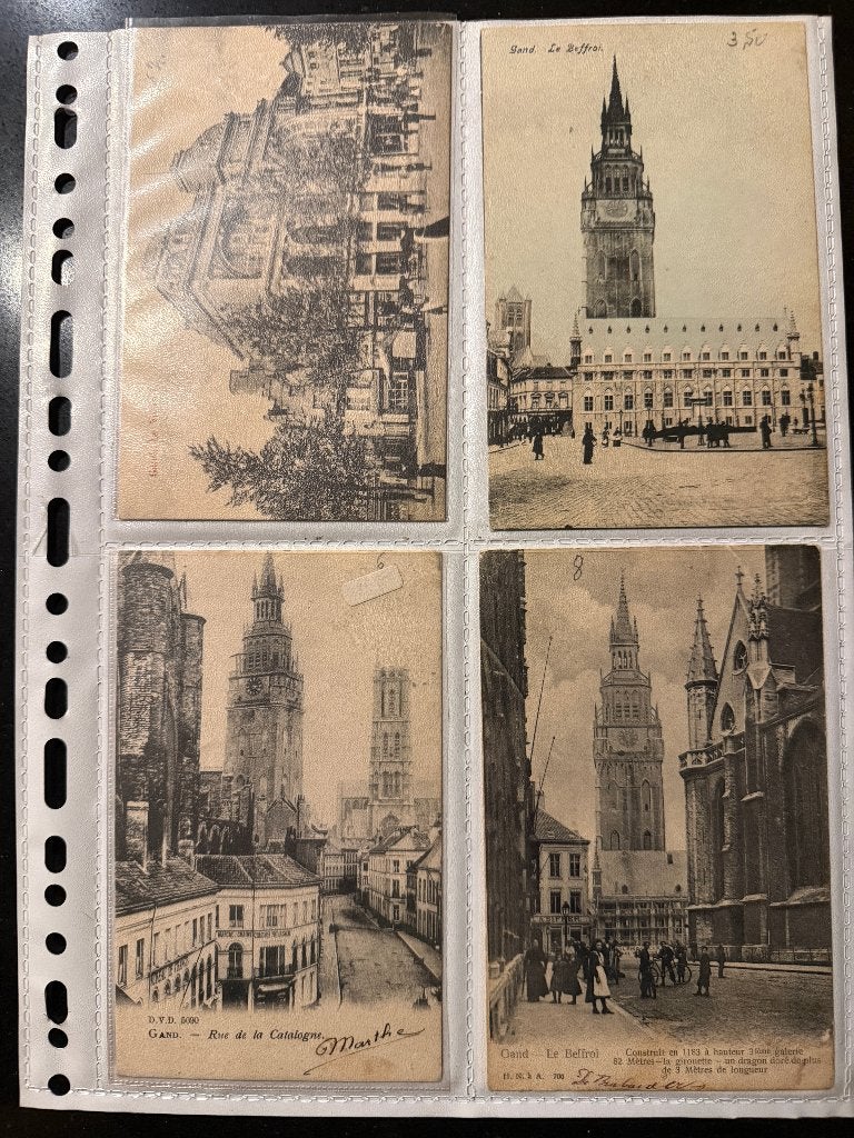 Set antieke briefkaarten Gent (Gand) – ca. 1900, Ophalen of Verzenden, Voor 1920, Oost-Vlaanderen