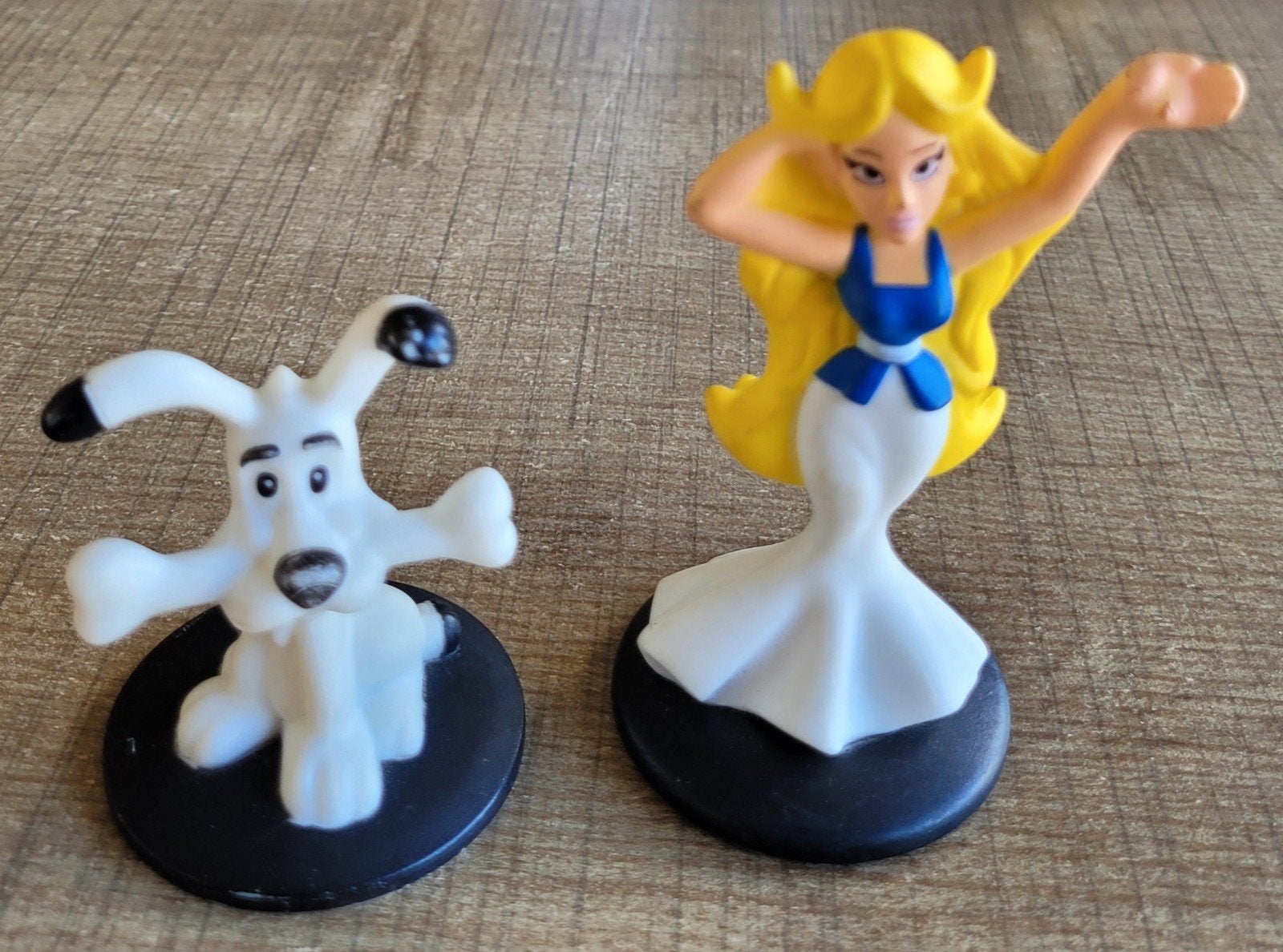 Asterix en Obelix: 2 figuurtjes, Ophalen of Verzenden, Asterix en Obelix, Gebruikt, Beeldje of Figuurtje