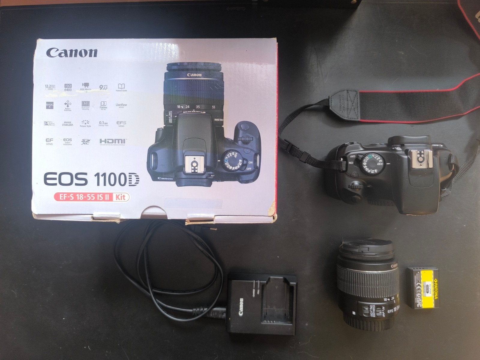 appareil photo canon eos + objectif 18-55mm, Audio, Tv en Foto, Fotocamera's Digitaal, Ophalen, Accu, Canon