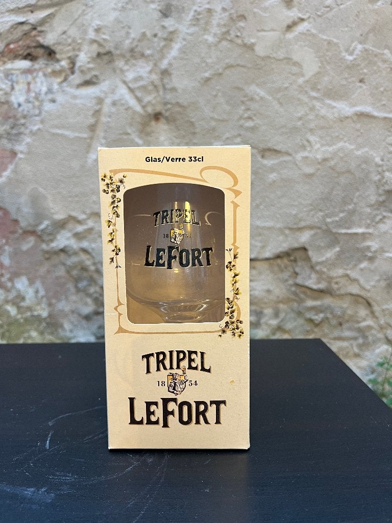 Verre Tripel LeFort dans sa boîte d'origine, Collections, Marques de bière, Neuf, Verre ou Verres, Autres marques, Enlèvement