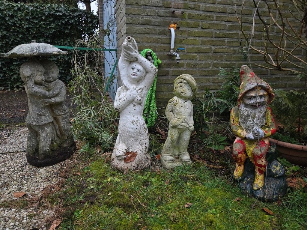 Betonnen tuinbeelden, Ophalen, Gebruikt, Beton, Tuinkabouter