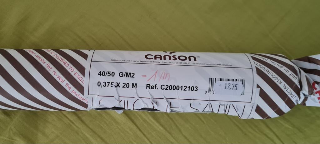 Rouleau de 20m de calque CANSON, Enlèvement