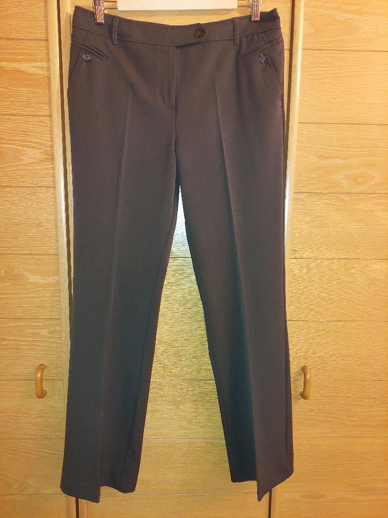 Elegante damesbroek – effen bruin - maat 42 – Axiome, Bruin, Maat 42/44 (L), Axiome, Ophalen of Verzenden