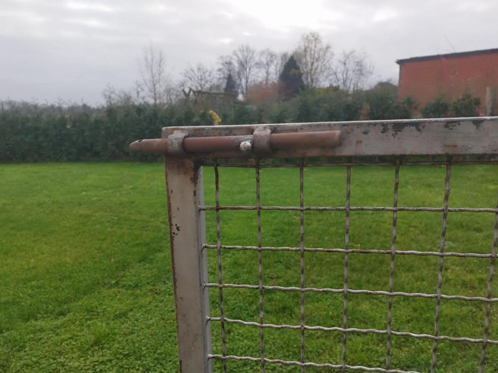 Tuinhek poort metaal roest niet 120cm hoog 150cm breed., Tuin en Terras, Ophalen, Tuinhek