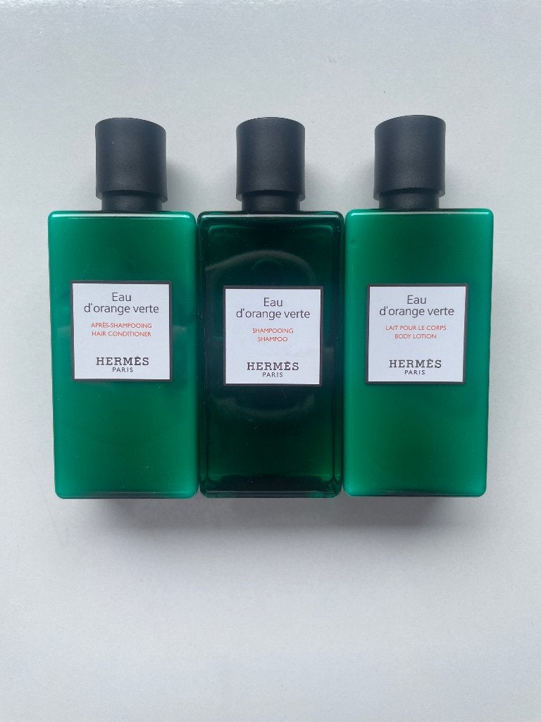 Set Hermès Shampoing Après-Shampoing Lait Corps 3x80ml, Envoi, Neuf, Soin des cheveux ou Soin réparateur des cheveux