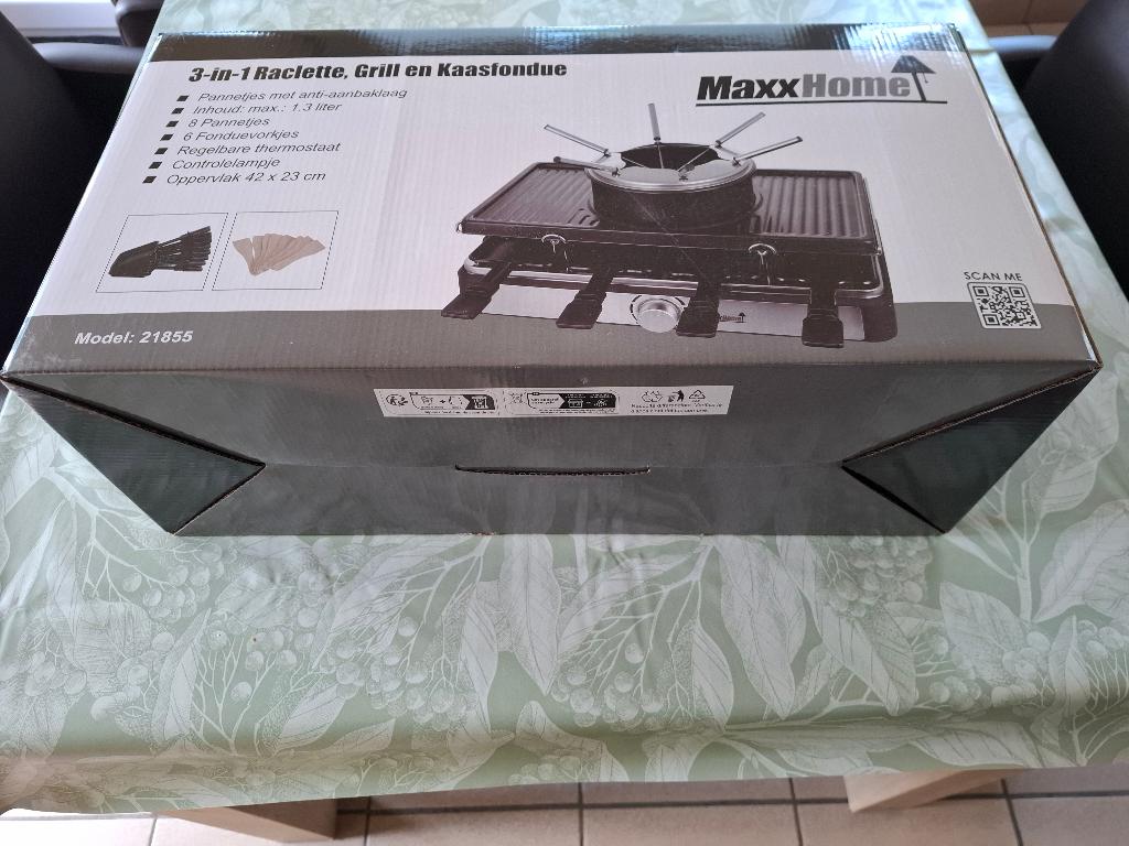 maxx home 3 in1 raclette grill en kaasfondue, Ophalen
