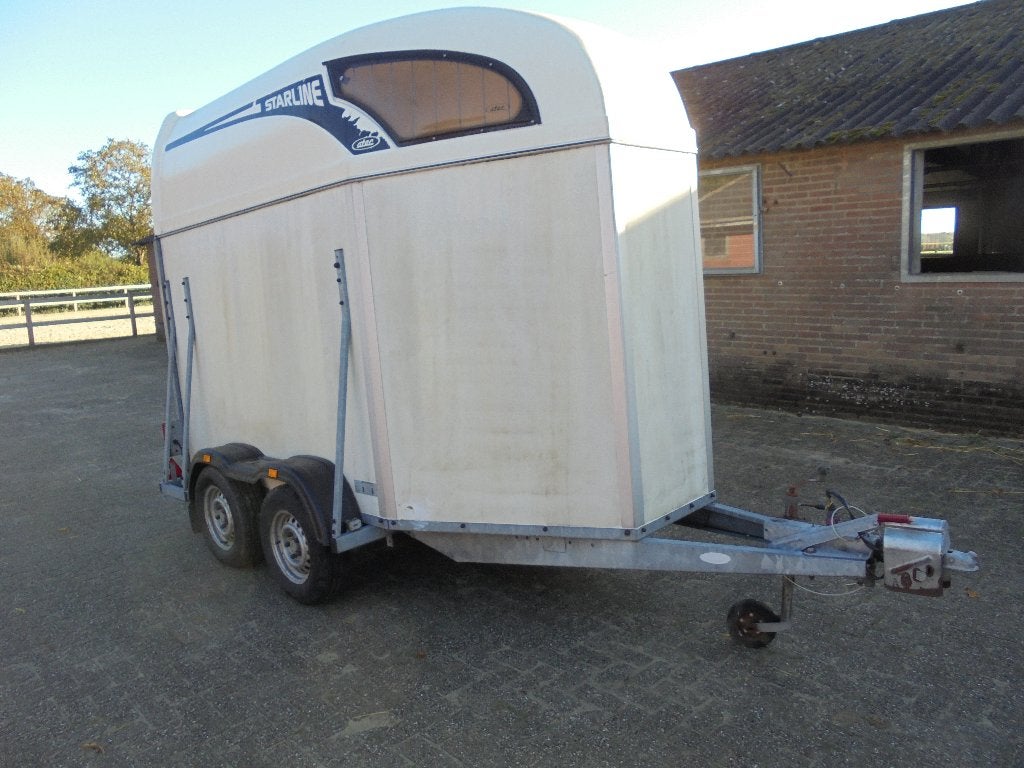 Paardentrailer, trailer, remork, aanhanger, paarden trailer., Enlèvement, Utilisé, Bois, Remorque 1½ cheval