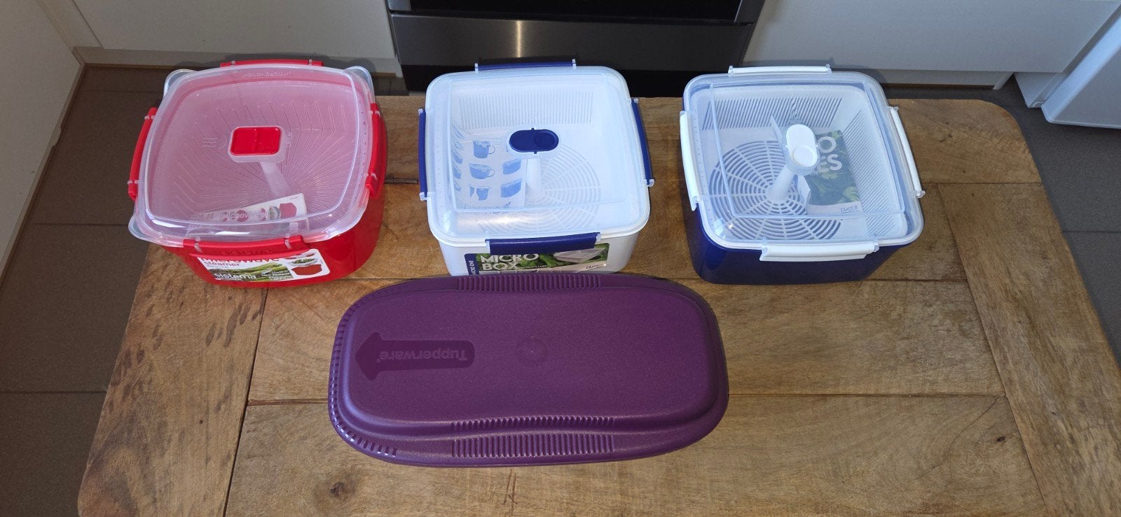 3potten om en 1pasta pot voor de microgolfoven, Huis en Inrichting, Ophalen, Nieuw