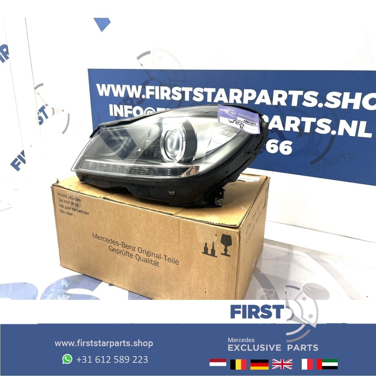 W204 C63 AMG ILS KOPLAMP LINKS Mercedes C Klasse FACELIFT IN, Gebruikt, -, Ophalen of Verzenden, -