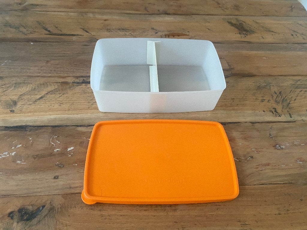 Tupperware broodtrommel, Envoi, Orange, Avec couvercle