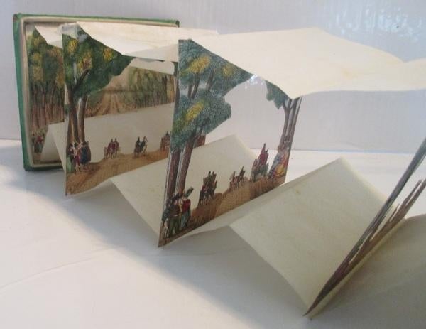 antiek papieren peep theater jaren 1820 Longchamp, Verzenden