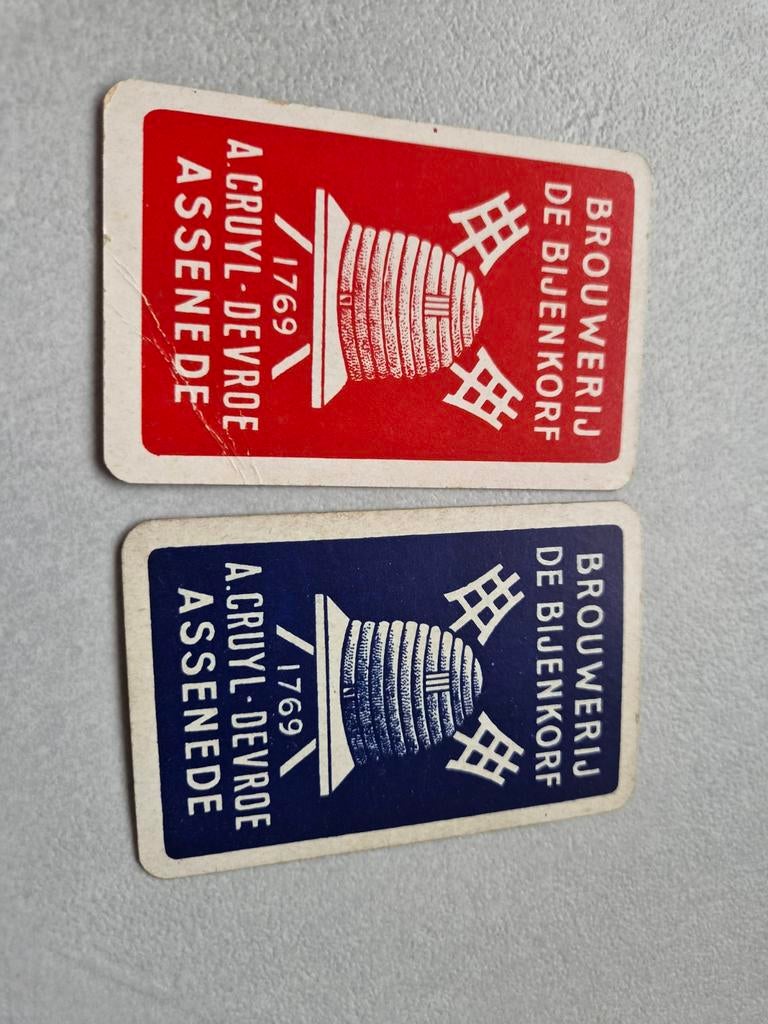 2 speelkaarten  assenede A.cruyl-devroe, Verzamelen, Ophalen of Verzenden, Speelkaart(en)